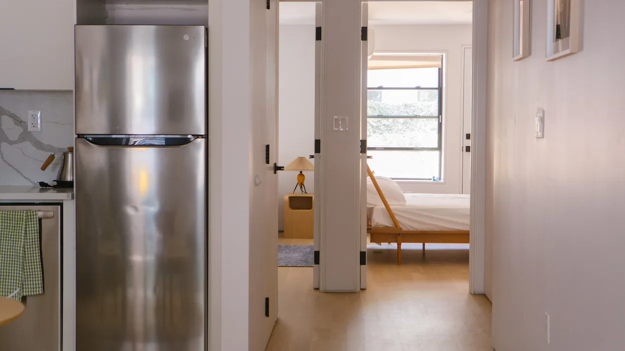 view from the kitchen towards the bedrooms